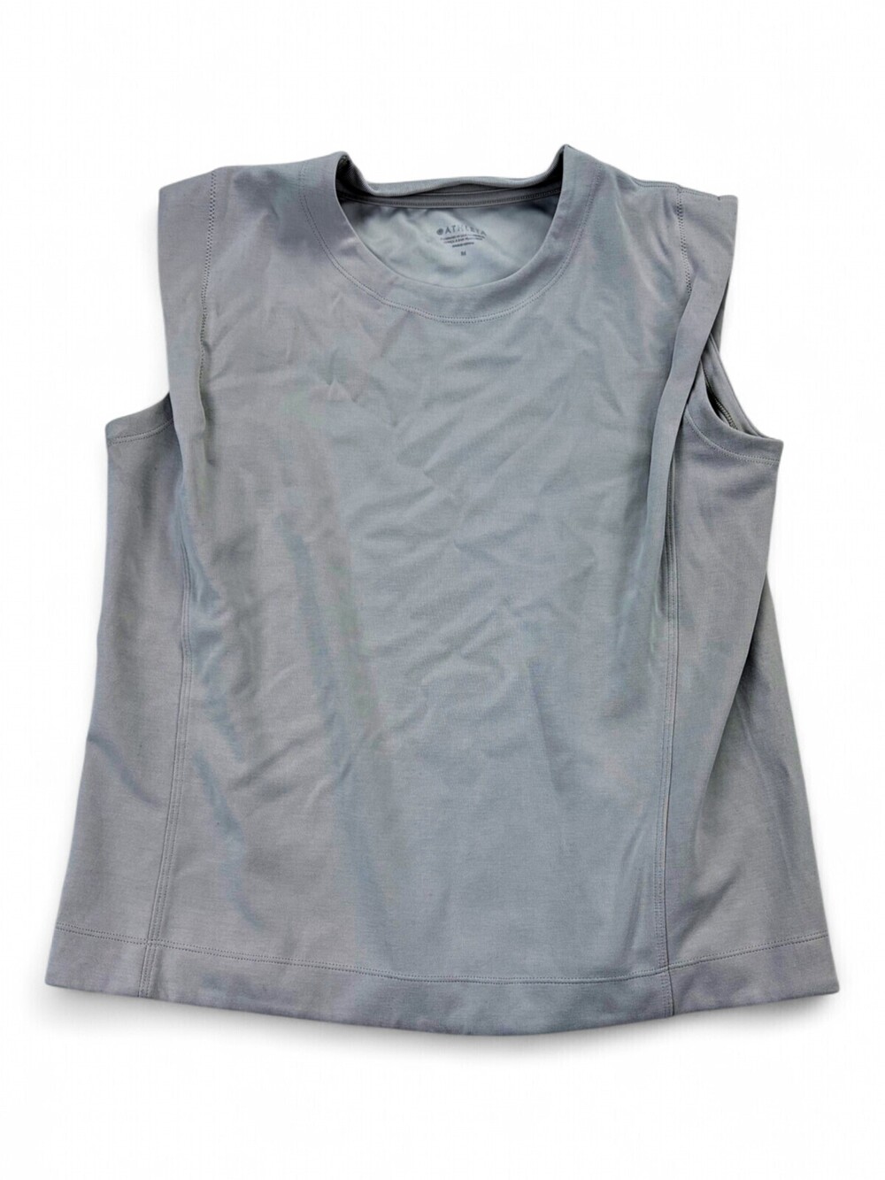 Athleta Sleeveless Tank Top M Off-White Active Muscle Tee